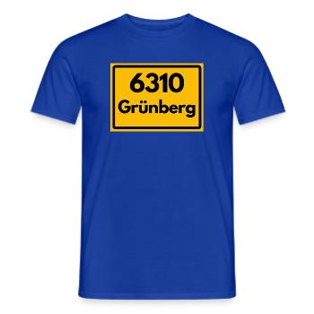 ALTE POSTLEITZAHL PLZ RETRO 6310 GRÜBERG HEIMAT - Männer T-Shirt - Dunkelblau - Vorne - AI Model Male 178 light (178cm)