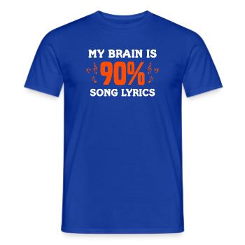 90 % de conception de clés et notes de théorie musicale - T-shirt homme - bleu foncé - Devant - AI Model Male 178 light (178cm)