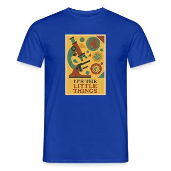 Les Petites Choses | Microscope de microbiologie - T-shirt homme - bleu foncé - Devant - AI Model Male 178 light (178cm)