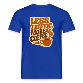 Zero Transport, Max Caffeine: Der ultimative Workflow - Männer T-Shirt - Dunkelblau - Vorne - AI Model Male 178 light (178cm)