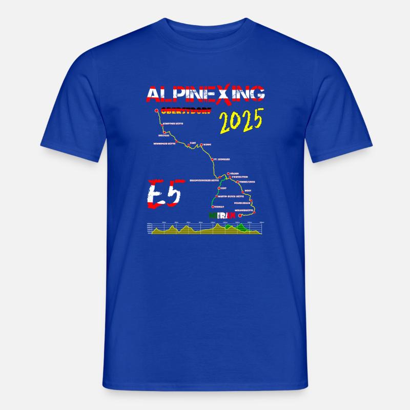 E5 Oberstdorf Meran 2025 - Männer T-Shirt - Dunkelblau