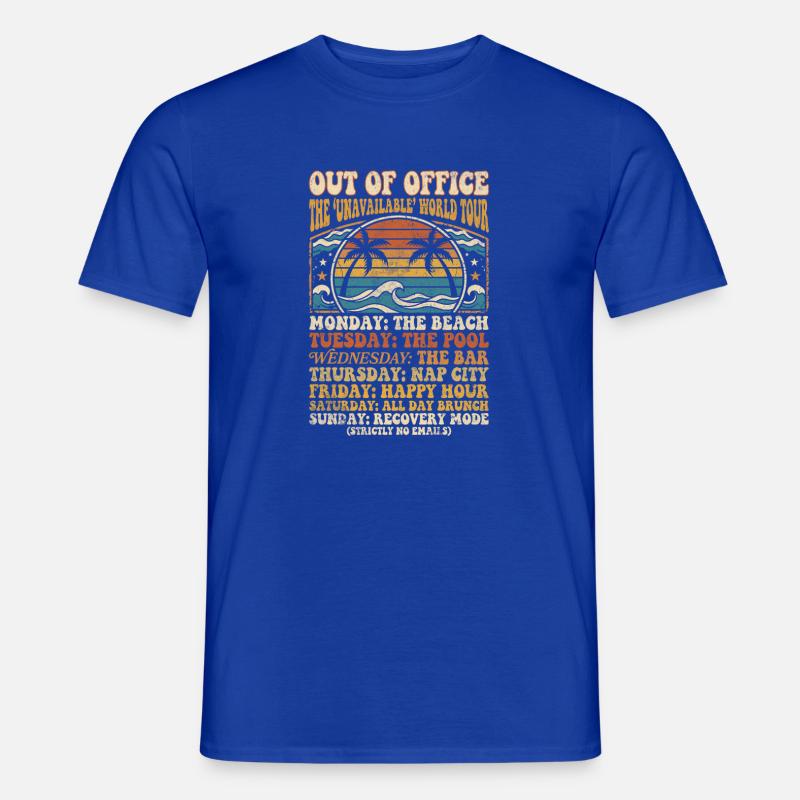 Urlaubspause Strandzeit Wochenplan - Männer T-Shirt - Dunkelblau