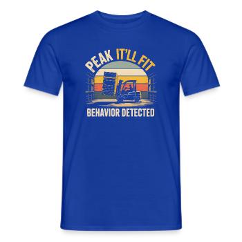 Will fit | Forklift Driver Humor - Men's T-Shirt - majorelle blue - Front - AI Model Male 178 light (178cm)
