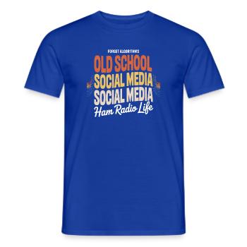 Réseaux sociaux de la radio amateur à l’ancienne - T-shirt homme - bleu foncé - Devant - AI Model Male 178 light (178cm)