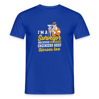 Landvermesser - Männer T-Shirt - Dunkelblau - Vorne - AI Model Male 178 light (178cm)