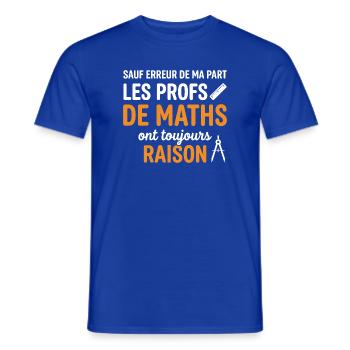 Profs de Maths Toujours Raison - T-shirt homme - bleu foncé - Devant - AI Model Male 178 light (178cm)