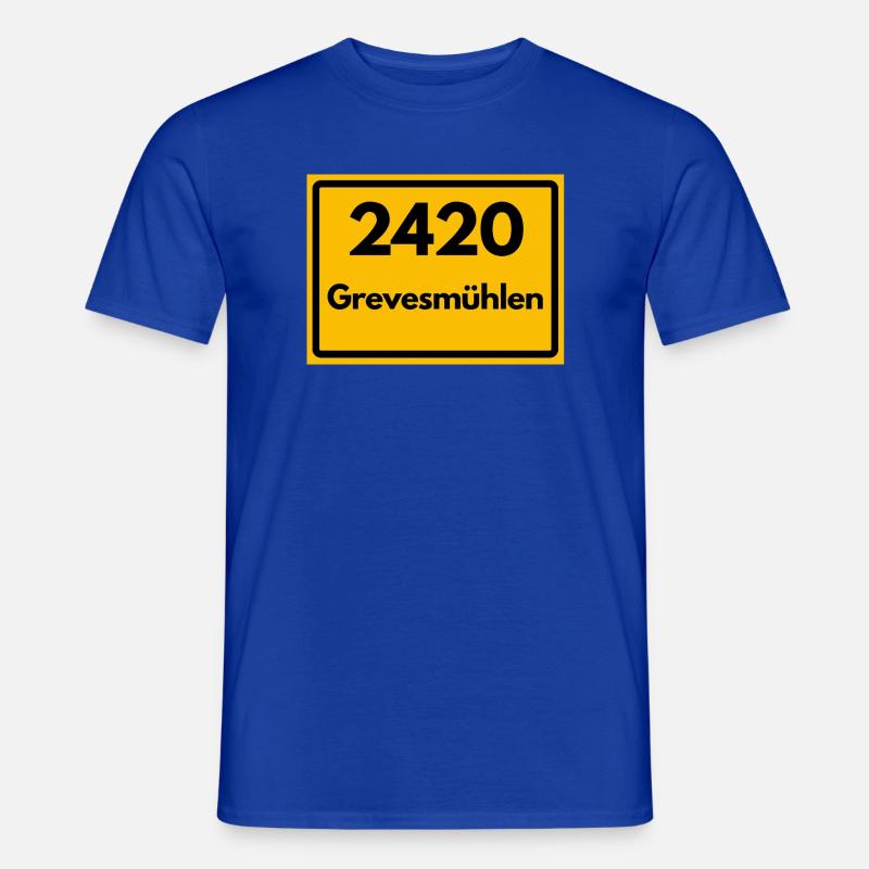 ANCIEN CODE POSTAL RETRO 2420 GREVESMÜHLEN - T-shirt homme - bleu foncé