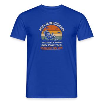 Rente in Deutschland Strand-Skelett - Männer T-Shirt - Dunkelblau - Vorne - AI Model Male 178 light (178cm)