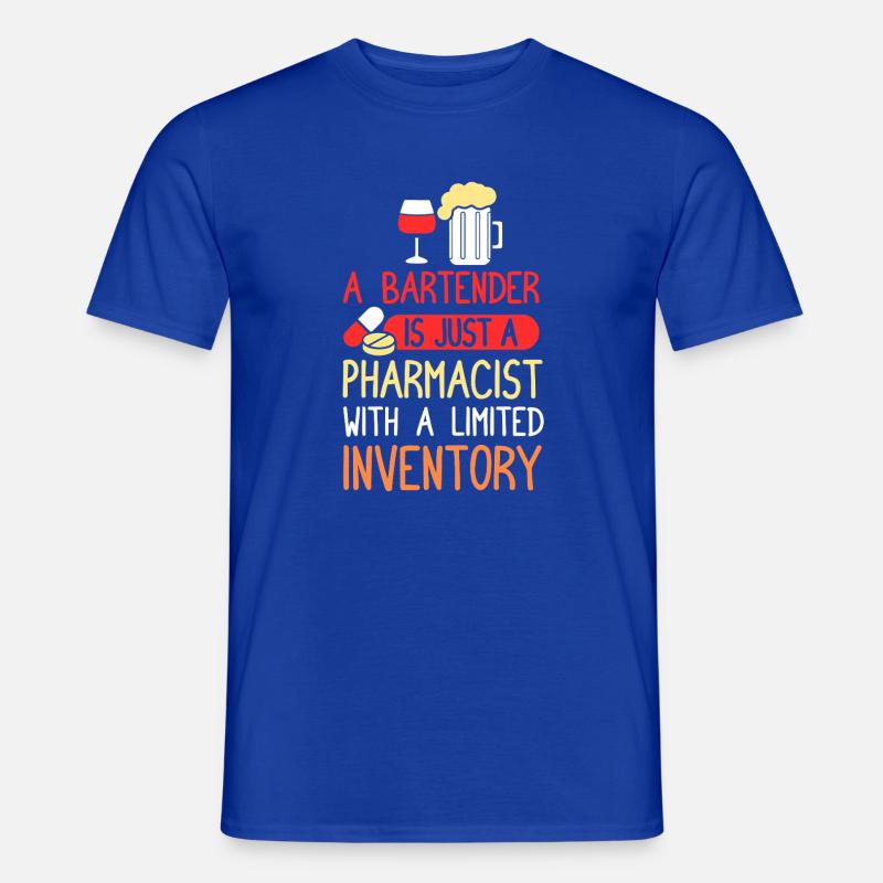 Barkeeper Kellner bartender Barmann - Männer T-Shirt - Dunkelblau