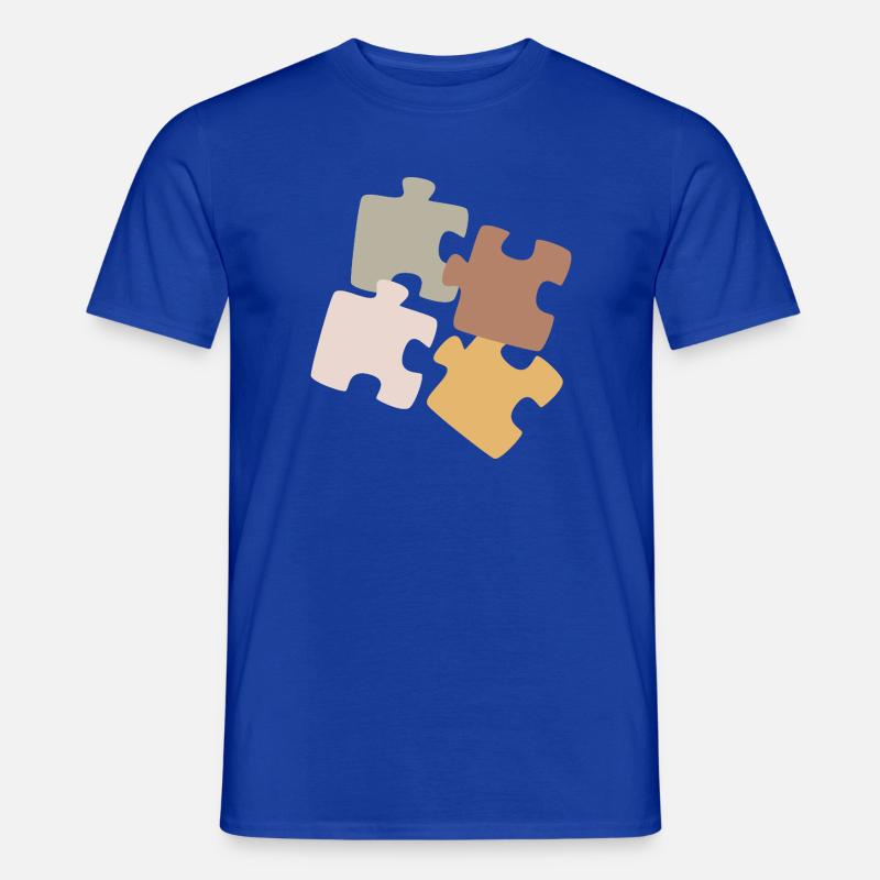 Puzzle Patchwork Vielfalt - Männer T-Shirt - Dunkelblau