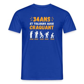 21 Ans Toujours Aussi Craquant Humour Crac - T-shirt homme - bleu foncé - Devant - AI Model Male 178 light (178cm)