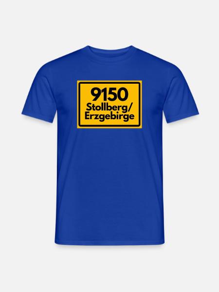ALTE POSTLEITZAHL 9150 STOLLBERG/ERZGEBIRGE - Männer T-Shirt - Dunkelblau