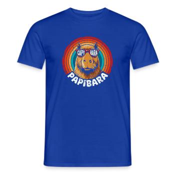Capybara Retro Regenbogen Sonnenbrille - Männer T-Shirt - Dunkelblau - Vorne - AI Model Male 178 light (178cm)