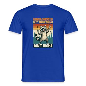 Undiagnosed But Something Ain't Right Raccoon - Men's T-Shirt - majorelle blue - Front - AI Model Male 178 light (178cm)