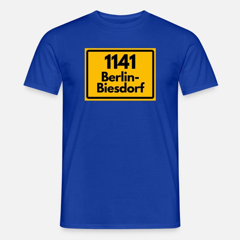 1141 BERLIN-BIESDORF DDR RETRO OSTALGIE - Männer T-Shirt - Dunkelblau