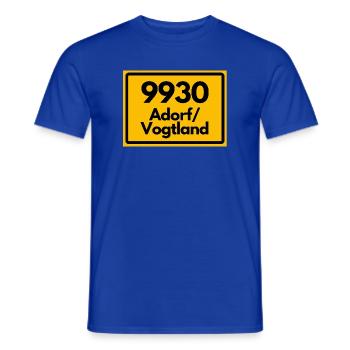 ALTE POSTLEITZAHL 9930 ADORF VOGTLAND SACHSEN - Männer T-Shirt - Dunkelblau - Vorne - AI Model Male 178 light (178cm)