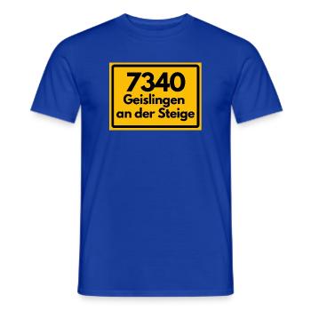 ALTE POSTLEITZAHL 7340 GEISLINGEN AN DER STEIGE - Männer T-Shirt - Dunkelblau - Vorne - AI Model Male 178 light (178cm)