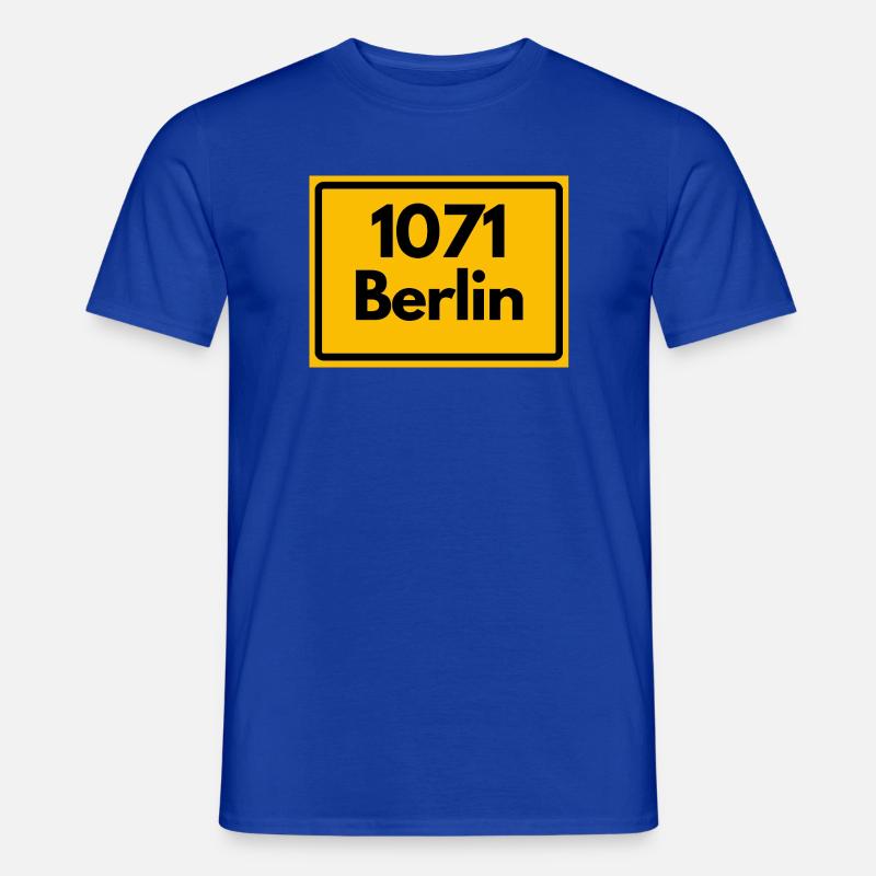 OLD POSTCODE 1071 BERLIN BERLIN OSTALGIE - Men's T-Shirt - majorelle blue