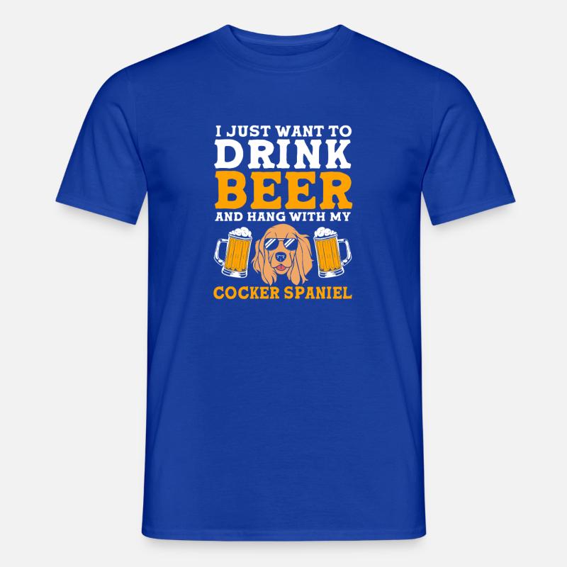 Cocker Spaniel Papa - Männer T-Shirt - Dunkelblau