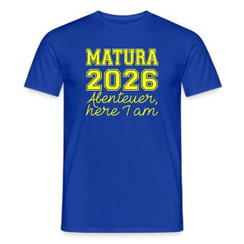 Matura 2026 Spruch - T-shirt homme - bleu foncé - Devant - AI Model Male 178 light (178cm)