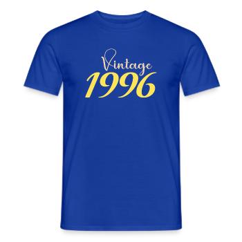 T-Shirt 30 Ans 1996 Design Minimal - T-shirt homme - bleu foncé - Devant - AI Model Male 178 light (178cm)