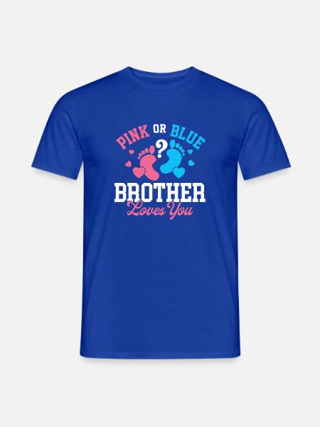 Pink oder Blue Brothers Loves You Geschlechtsenthüllung - Männer T-Shirt - Dunkelblau