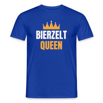 Bierzelt Queen – Volksfest Frauen Krone Spruch - Männer T-Shirt - Dunkelblau - Vorne - AI Model Male 178 light (178cm)
