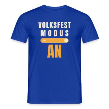 Volksfest Modus AN – Schalter Bierzelt Spruch - Männer T-Shirt - Dunkelblau - Vorne - AI Model Male 178 light (178cm)