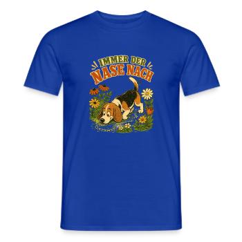 Beagle Immer der Nase nach - Männer T-Shirt - Dunkelblau - Vorne - AI Model Male 178 light (178cm)