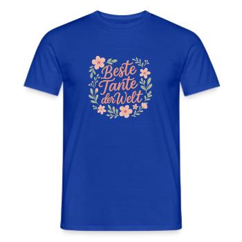 Beste Tante der Welt - Blütenrahmen - Männer T-Shirt - Dunkelblau - Vorne - AI Model Male 178 light (178cm)