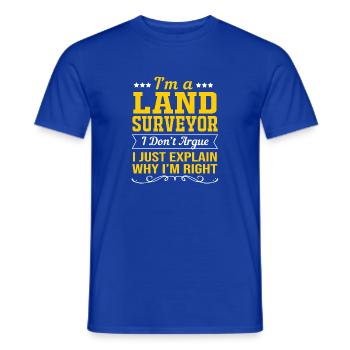 Surveyor - Men's T-Shirt - majorelle blue - Front - AI Model Male 178 light (178cm)