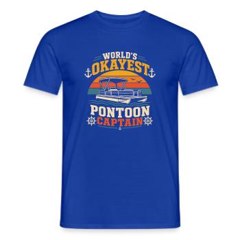 World's Okayest Pontoon Captain Boating Quote - Men's T-Shirt - majorelle blue - Front - AI Model Male 178 light (178cm)
