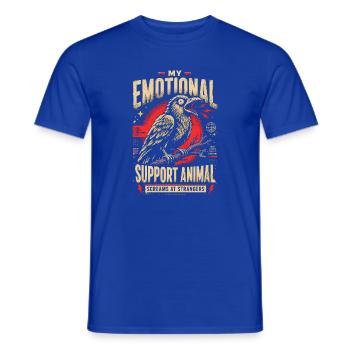 Emotional Support Raven Screams - Men's T-Shirt - majorelle blue - Front - AI Model Male 178 light (178cm)
