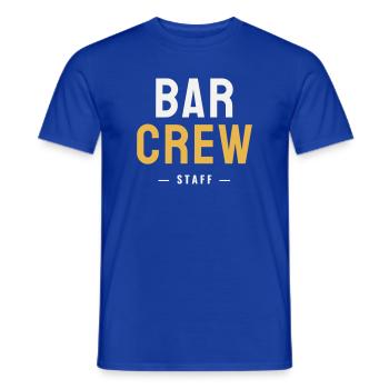 Bar Crew Staff Gastro Waiter Team Drinks Party - Men's T-Shirt - majorelle blue - Front - AI Model Male 178 light (178cm)