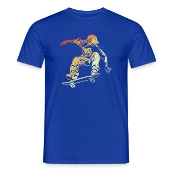 Skateboarder Junge Vintage Look - Männer T-Shirt - Dunkelblau - Vorne - AI Model Male 178 light (178cm)