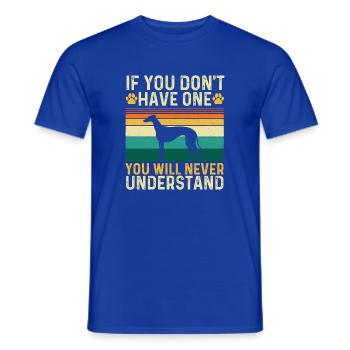 Greyhound Bond You Will Never Understand - Men's T-Shirt - majorelle blue - Front - AI Model Male 178 light (178cm)