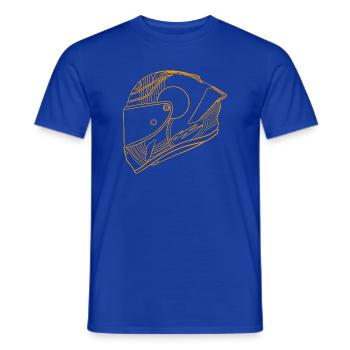 Neon Orange Helmet - Visor - Men's T-Shirt - majorelle blue - Front - AI Model Male 178 light (178cm)