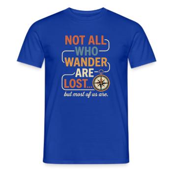 Nicht alle, die wandern, sind verloren – Wander-T-Shirt - Männer T-Shirt - Dunkelblau - Vorne - AI Model Male 178 light (178cm)