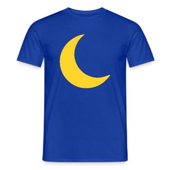 Mond Sichel Gelb - Männer T-Shirt - Dunkelblau - Vorne - AI Model Male 178 light (178cm)
