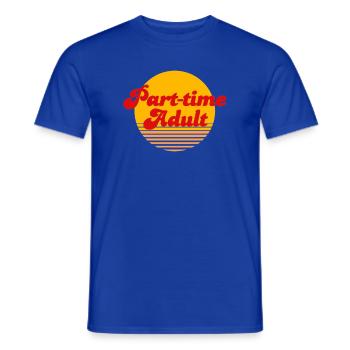 Teilzeit-Erwachsenen-Retro-Sonnenuntergang - Männer T-Shirt - Dunkelblau - Vorne - AI Model Male 178 light (178cm)
