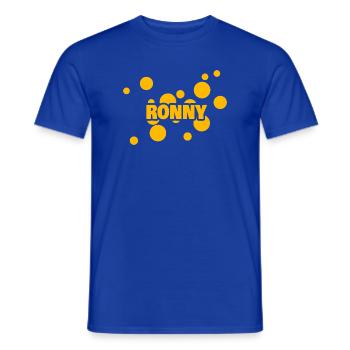 Ronny als Vorname - Männer T-Shirt - Dunkelblau - Vorne - AI Model Male 178 light (178cm)