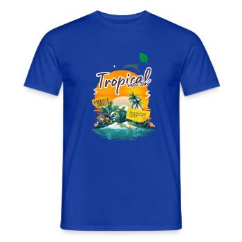 Tropische Inselschwingungen - Männer T-Shirt - Dunkelblau - Vorne - AI Model Male 178 light (178cm)