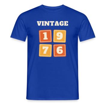 Vintage 1976 Retro Jahrgang 50. Geburtstag Geschen - Männer T-Shirt - Dunkelblau - Vorne - AI Model Male 178 light (178cm)