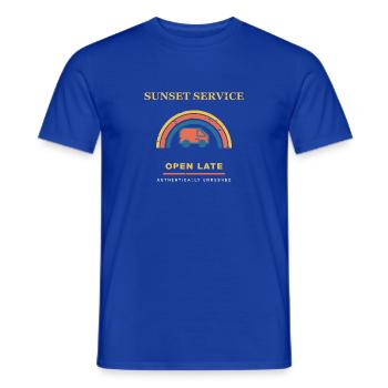 Sunset Service - Men's T-Shirt - majorelle blue - Front - AI Model Male 178 light (178cm)
