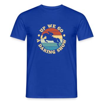 Hobby Horse Rider Up We Go English Riding Horse - Men's T-Shirt - majorelle blue - Front - AI Model Male 178 light (178cm)