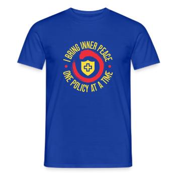 Police d’assurance pour agent d’assurance à un moment drôle d’assurance - T-shirt homme - bleu foncé - Devant - AI Model Male 178 light (178cm)