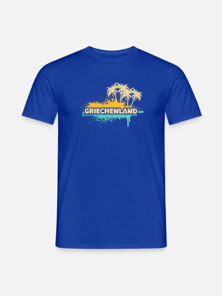 Griechenland als Palmen - Männer T-Shirt - Dunkelblau