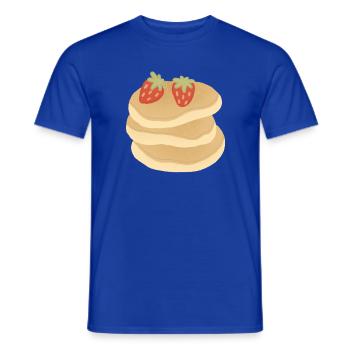 Pile de crêpes à la fraise - T-shirt homme - bleu foncé - Devant - AI Model Male 178 light (178cm)
