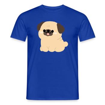Charme peluche Carlin - T-shirt homme - bleu foncé - Devant - AI Model Male 178 light (178cm)