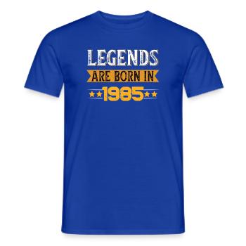 Birthday born in 1985 - Men's T-Shirt - majorelle blue - Front - AI Model Male 178 light (178cm)